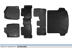 Maxliner USA - MAXLINER Custom Fit Floor Mats 3 Rows and Cargo Liner Behind 2nd Row Set Black for 2007-2013 Acura MDX - Image 7