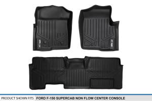 Maxliner USA - MAXLINER Custom Fit Floor Mats 2 Row Liner Set Black for 2011-2014 Ford F-150 SuperCab Non Flow Center Console - Image 5