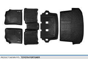 Maxliner USA - MAXLINER Custom Fit Floor Mats 3 Rows and Cargo Liner Set Black for 2012-2015 Toyota Fortuner - Image 7