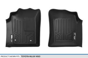 Maxliner USA - MAXLINER Custom Fit Floor Mats 1st Row Liner Set Black for 2012-2014 Toyota Hilux Vigo - Image 4