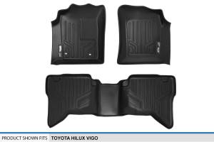 Maxliner USA - MAXLINER Custom Fit Floor Mats 2 Row Liner Set Black for 2012-2014 Toyota Hilux Vigo - Image 5