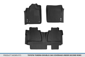 Maxliner USA - MAXLINER Custom Floor Mats 2 Row Liner Set Black for 2014-2019 Toyota Tundra Double Cab (with Coverage Under 2nd Row Seat) - Image 5