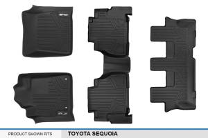 Maxliner USA - MAXLINER Custom Fit Floor Mats 3 Row Liner Set Black for 2012-2019 Toyota Sequoia with 2nd Row Bench Seat - Image 6