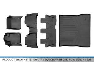 Maxliner USA - MAXLINER Custom Fit Floor Mats and Cargo Liner Behind 2nd Row Set Black for 2012-2019 Toyota Sequoia with 2nd Row Bench Seat - Image 7
