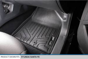 Maxliner USA - MAXLINER Custom Fit Floor Mats 3 Row Liner Set Black for 2013-2018 Hyundai Santa Fe with 3rd Row Seat / 2019 Santa Fe XL - Image 3
