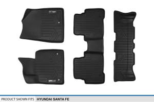 Maxliner USA - MAXLINER Custom Fit Floor Mats 3 Row Liner Set Black for 2013-2018 Hyundai Santa Fe with 3rd Row Seat / 2019 Santa Fe XL - Image 6