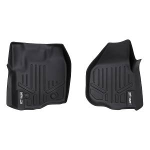 MAXLINER Floor Mats 1st Row Liner Set Black for 2012-2016 F-250/F-350/F-450/F-550 Super Duty with Raised Drivers Side Pedal