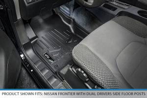 Maxliner USA - MAXLINER Custom Floor Mats 2 Row Liner Set Black for 2008-2019 Nissan Frontier Crew Cab with Dual Drivers Side Floor Posts - Image 2