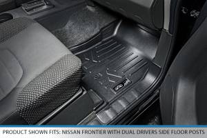 Maxliner USA - MAXLINER Custom Floor Mats 2 Row Liner Set Black for 2008-2019 Nissan Frontier Crew Cab with Dual Drivers Side Floor Posts - Image 3