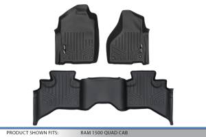 Maxliner USA - MAXLINER Custom Fit Floor Mats 2 Row Liner Set Black for 2012-2018 RAM 1500 Quad Cab - Image 5