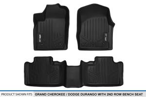 Maxliner USA - MAXLINER Floor Mats 2 Row Liner Set Black for 2013-16 Jeep Grand Cherokee or Dodge Durango with Front Row Dual Floor Hooks - Image 5