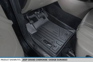 Maxliner USA - MAXLINER Floor Mats 3 Row Liner Set Black for 2013-16 Dodge Durango with Front Row Dual Floor Hooks and 2nd Row Bench Seat - Image 2