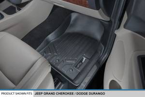 Maxliner USA - MAXLINER Floor Mats 3 Row Liner Set Black for 2013-16 Dodge Durango with Front Row Dual Floor Hooks and 2nd Row Bench Seat - Image 3