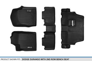 Maxliner USA - MAXLINER Floor Mats 3 Row Liner Set Black for 2013-16 Dodge Durango with Front Row Dual Floor Hooks and 2nd Row Bench Seat - Image 6
