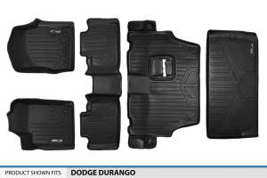 Maxliner USA - MAXLINER Floor Mats and Cargo Liner Behind 3rd Row for 2013-16 Durango with 1st Row Dual Floor Hooks and 2nd Row Bench Seat - Image 7