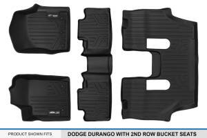 Maxliner USA - MAXLINER Floor Mats 3 Row Liner Set Black for 13-16 Dodge Durango with First Row Dual Floor Hooks and 2nd Row Bucket Seats - Image 6