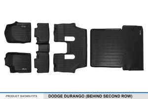 Maxliner USA - MAXLINER Floor Mats and Cargo Liner Behind 2nd Row for 13-16 Durango with 1st Row Dual Floor Hooks and 2nd Row Bucket Seats - Image 7