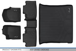 Maxliner USA - MAXLINER Floor Mats 2 Rows and Cargo Liner Set Black for 2013-2016 Jeep Grand Cherokee without 2nd Row Center Console - Image 6
