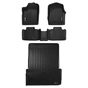 MAXLINER Floor Mats and Cargo Liner Behind 2nd Row for 2013-16 Durango with 1st Row Dual Floor Hooks and 2nd Row Bench Seat