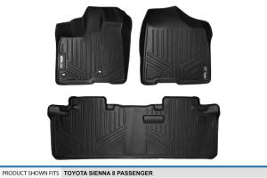 Maxliner USA - MAXLINER Custom Fit Floor Mats 2 Row Liner Set Black for 2013-2020 Toyota Sienna 8 Passenger Model - Image 5