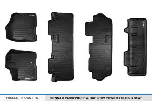 Maxliner USA - MAXLINER Floor Mats and Cargo Liner Behind 3rd Row for 2013-2020 Sienna 8 Passenger Model with Power Folding 3rd Row Seats - Image 7