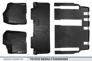 Maxliner USA - MAXLINER Custom Fit Floor Mats 3 Row Liner Set Black for 2013-2020 Toyota Sienna 8 Passenger Model - Image 6
