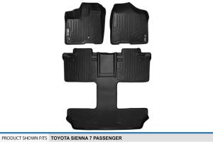Maxliner USA - MAXLINER Custom Fit Floor Mats 3 Row Liner Set Black for 2013-2020 Toyota Sienna 7 Passenger Model - Image 5