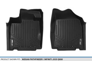 Maxliner USA - MAXLINER Custom Floor Mats 1st Row Liner Set Black for 2013-2019 Nissan Pathfinder / 2013 Infiniti JX35 / 2014-2019 QX60 - Image 4