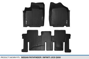 Maxliner USA - MAXLINER Custom Fit Floor Mats 2 Row Liner Set Black for 2013-2019 Nissan Pathfinder / 2013 Infiniti JX35 / 2014-2019 QX60 - Image 5