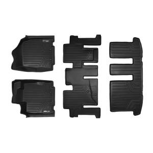 MAXLINER Custom Fit Floor Mats 3 Row Liner Set Black for 2013-2019 Nissan Pathfinder / 2013 Infiniti JX35 / 2014-2019 QX60