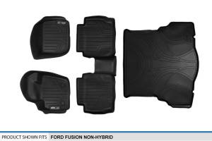 Maxliner USA - MAXLINER Custom Fit Floor Mats 2 Rows and Cargo Liner Set Black for 2013-2016 Ford Fusion (No Hybrid Models) - Image 6