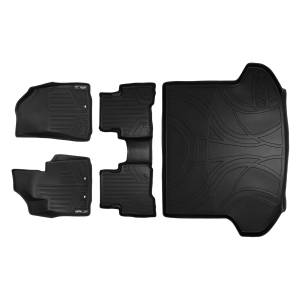 MAXLINER Custom Fit Floor Mats 2 Rows and Cargo Liner Set Black for 2014-2015 Kia Sorento with 3rd Row Seats