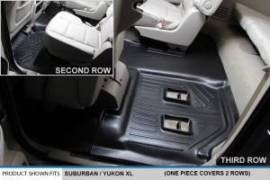 Maxliner USA - MAXLINER Custom Fit Floor Mats 3 Row Liner Set Black for 2015-2018 Chevrolet Suburban / GMC Yukon XL (with 2nd Row Bucket Seats) - Image 4