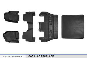 Maxliner USA - MAXLINER Custom Fit Floor Mats 3 Rows and Cargo Liner Behind 2nd Row Set Black for 2015-2018 Cadillac Escalade - Image 7