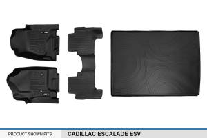 Maxliner USA - MAXLINER Custom Fit Floor Mats 2 Rows and Cargo Liner Behind 2nd Row Set Black for 2015-2019 Cadillac Escalade ESV - Image 6