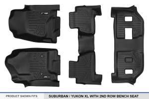 Maxliner USA - MAXLINER Custom Fit Floor Mats 3 Row Liner Set Black for 2015-2018 Chevrolet Suburban / GMC Yukon XL (with 2nd Row Bench Seat) - Image 6