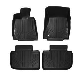 MAXLINER Custom Fit Floor Mats 2 Row Liner Set Black for 2014-2019 Lexus IS Sedan Rear Wheel Drive Only