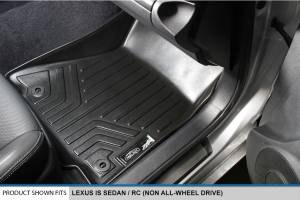 Maxliner USA - MAXLINER Custom Fit Floor Mats 2 Row Liner Set Black for 2014-2019 Lexus IS Sedan Rear Wheel Drive Only - Image 3