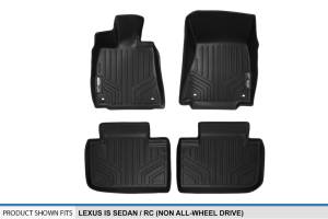 Maxliner USA - MAXLINER Custom Fit Floor Mats 2 Row Liner Set Black for 2014-2019 Lexus IS Sedan Rear Wheel Drive Only - Image 5