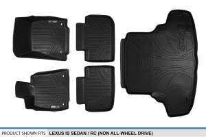 Maxliner USA - MAXLINER Custom Fit Floor Mats 2 Rows and Cargo Liner Set Black for 2014-2019 Lexus IS Sedan Rear Wheel Drive Only - Image 6