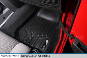 Maxliner USA - MAXLINER Custom Fit Floor Mats 2 Row Liner Set Black for 2007-2013 Jeep Wrangler Unlimited 4-Door - Image 3