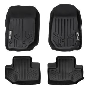 MAXLINER Custom Fit Floor Mats 2 Row Liner Set Black for 2011-2013 Jeep Wrangler 2-Door Models Only