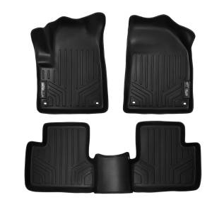 MAXLINER Custom Fit Floor Mats 2 Row Liner Set Black for 2014-2019 Jeep Cherokee - All Models