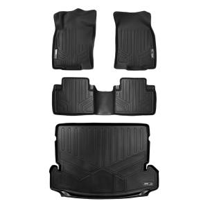 MAXLINER Custom Fit Floor Mats and Cargo Liner Set Black for 2014-2019 Nissan Rogue with 3rd Row Seats