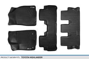 Maxliner USA - MAXLINER Custom Fit Floor Mats 3 Row Liner Set Black for 2014-2019 Toyota Highlander with 2nd Row Bench Seat - Image 6
