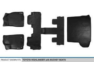 Maxliner USA - MAXLINER Floor Mats and Cargo Liner Behind 2nd Row Set Black for 2014-2019 Highlander with 2nd Row Bucket Seats (No Hybrid) - Image 6