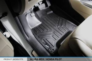 Maxliner USA - MAXLINER Custom Fit Floor Mats 3 Row Liner Set Black for 2014-2019 Acura MDX with 2nd Row Bench Seat (No Hybrid Models) - Image 2