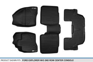 Maxliner USA - MAXLINER Custom Fit Floor Mats 3 Row Liner Set Black for 2015-2016 Ford Explorer without 2nd Row Center Console - Image 6