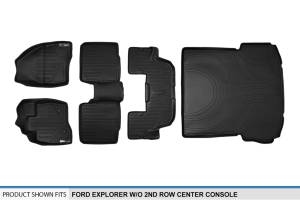 Maxliner USA - MAXLINER Floor Mats 3 Rows and Cargo Liner Behind 2nd Row Set Black for 2015-2016 Explorer without 2nd Row Center Console - Image 7