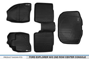 Maxliner USA - MAXLINER Floor Mats 2 Rows and Cargo Liner Behind 3rd Row Set Black for 2015-2016 Explorer without 2nd Row Center Console - Image 6